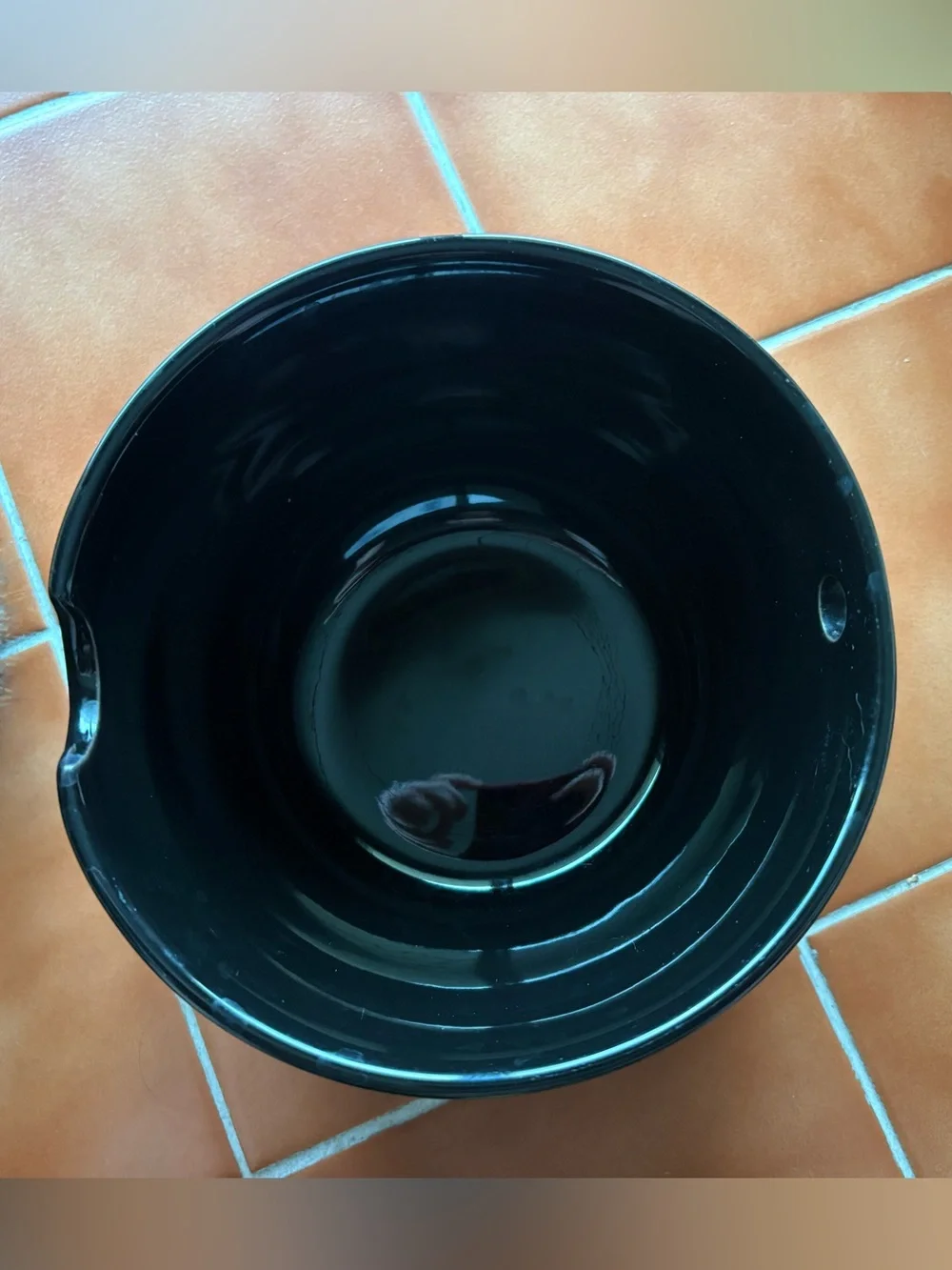 Black ceramic ramen noodles bowl